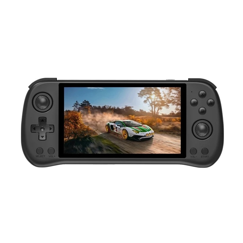 [RHPKX55-05] PowKiddy X55 Horizontal Retro Handheld Game Console (Black, 16GB (No Card))