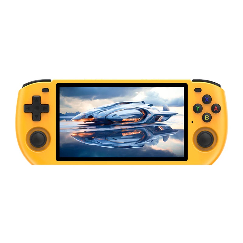 [RHPKRGB10M3-05] PowKiddy RGB10MAX3 Retro Handheld Game Console (Yellow, 16GB (No Card))