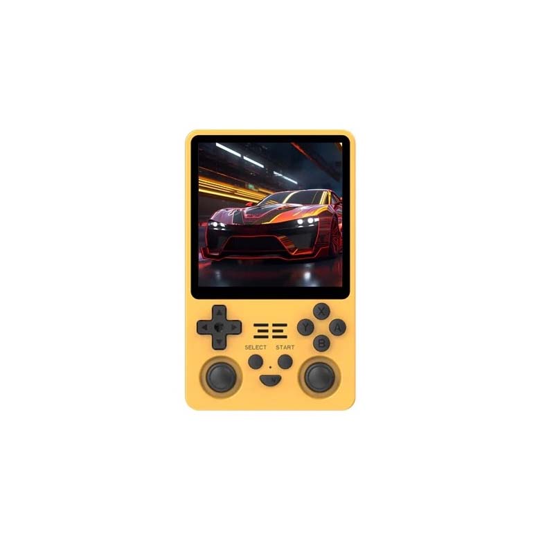 [RHPKRGB20SX-01] PowKiddy RGB20SX Vertical Retro Handheld Game Console (Yellow, 16GB (No Card))