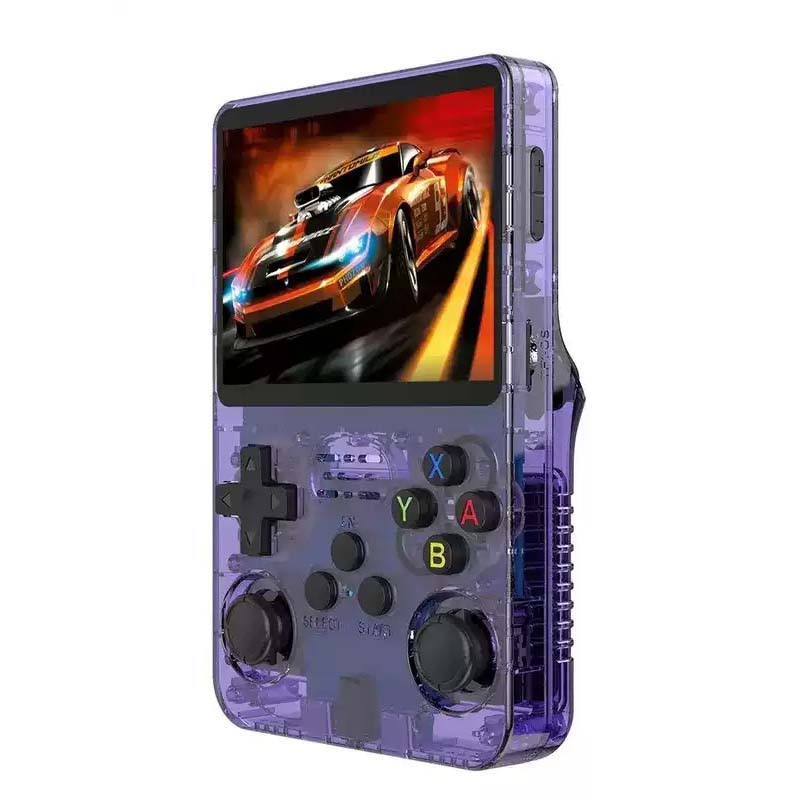 [RHGCR36S-05] Game Console R36S Retro Handheld Gaming Console (Purple, 64GB)