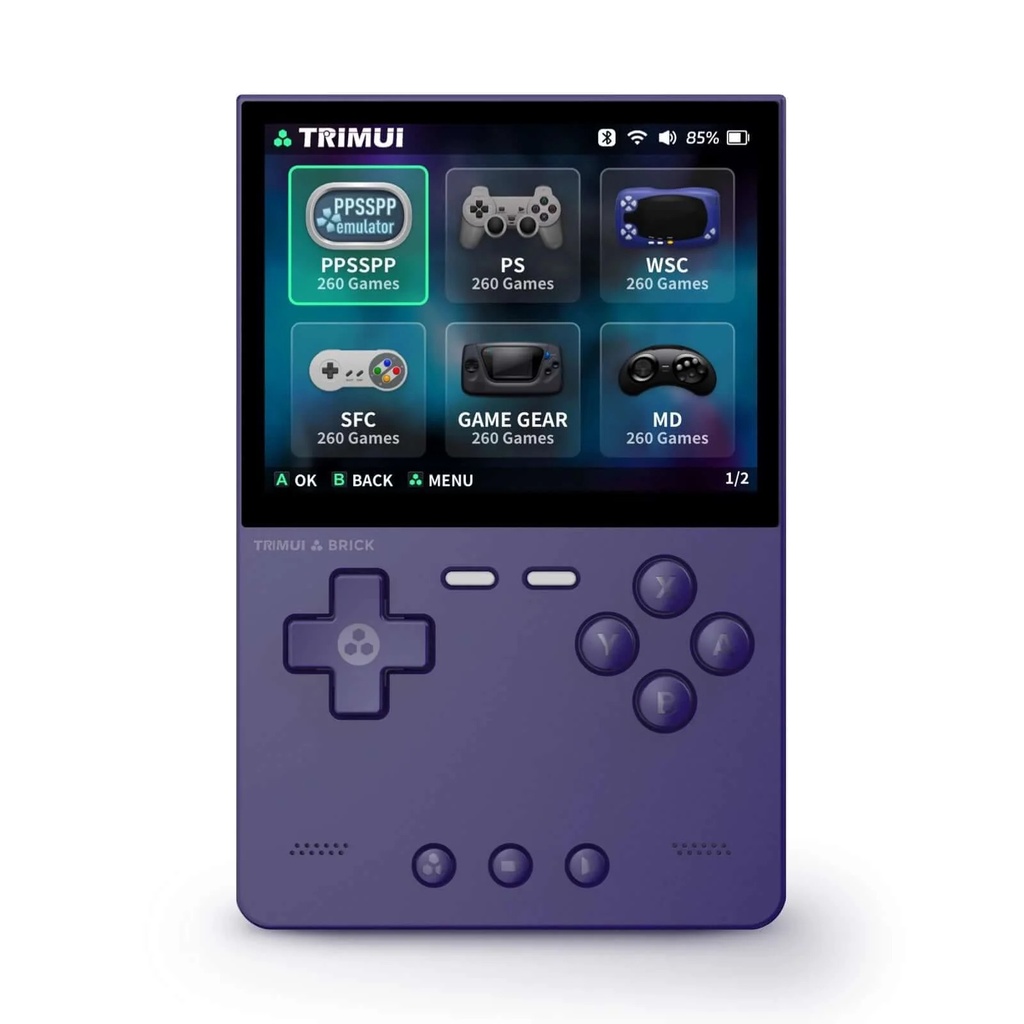 [RHTMBRICK-16] Trimui Brick 3.2 Inch Retro Handheld Game Console (Purple, No Card)